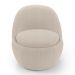 Kit 02 Poltronas Orgânicas Living Memphis Fixa Bouclê Bege - Desk Design