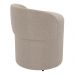 Kit 02 Puffs Banquetas Living Gaia Orgânico com Encosto Baixo Bouclê Bege - Desk Design