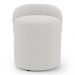 Kit 02 Puffs Banquetas Living Gaia Orgânico com Encosto Baixo Bouclê Off White - Desk Design