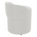 Kit 02 Puffs Banquetas Living Gaia Orgânico com Encosto Baixo Bouclê Off White - Desk Design