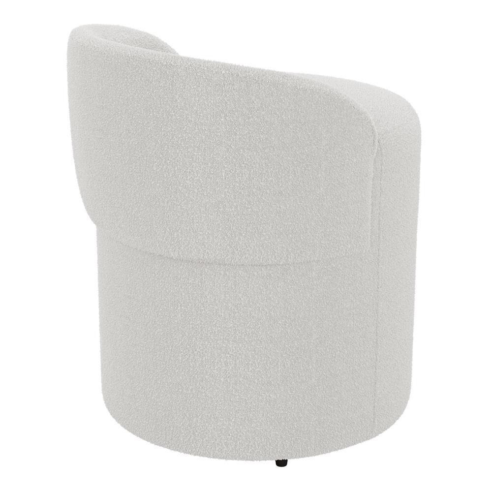 Kit 02 Puffs Banquetas Living Gaia Orgânico com Encosto Baixo Bouclê Off White - Desk Design