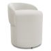 Kit 02 Puffs Banquetas Living Gaia Orgânico com Encosto Baixo Bouclê Off White - Desk Design