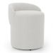 Kit 02 Puffs Banquetas Living Gaia Orgânico com Encosto Baixo Bouclê Off White - Desk Design