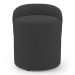 Kit 02 Puffs Banquetas Living Gaia Orgânico com Encosto Baixo Bouclê Preto - Desk Design