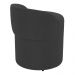 Kit 02 Puffs Banquetas Living Gaia Orgânico com Encosto Baixo Bouclê Preto - Desk Design