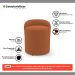 Kit 02 Puffs Banquetas Living Gaia Orgânico com Encosto Baixo Bouclê Terracota - Desk Design