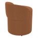 Kit 02 Puffs Banquetas Living Gaia Orgânico com Encosto Baixo Bouclê Terracota - Desk Design