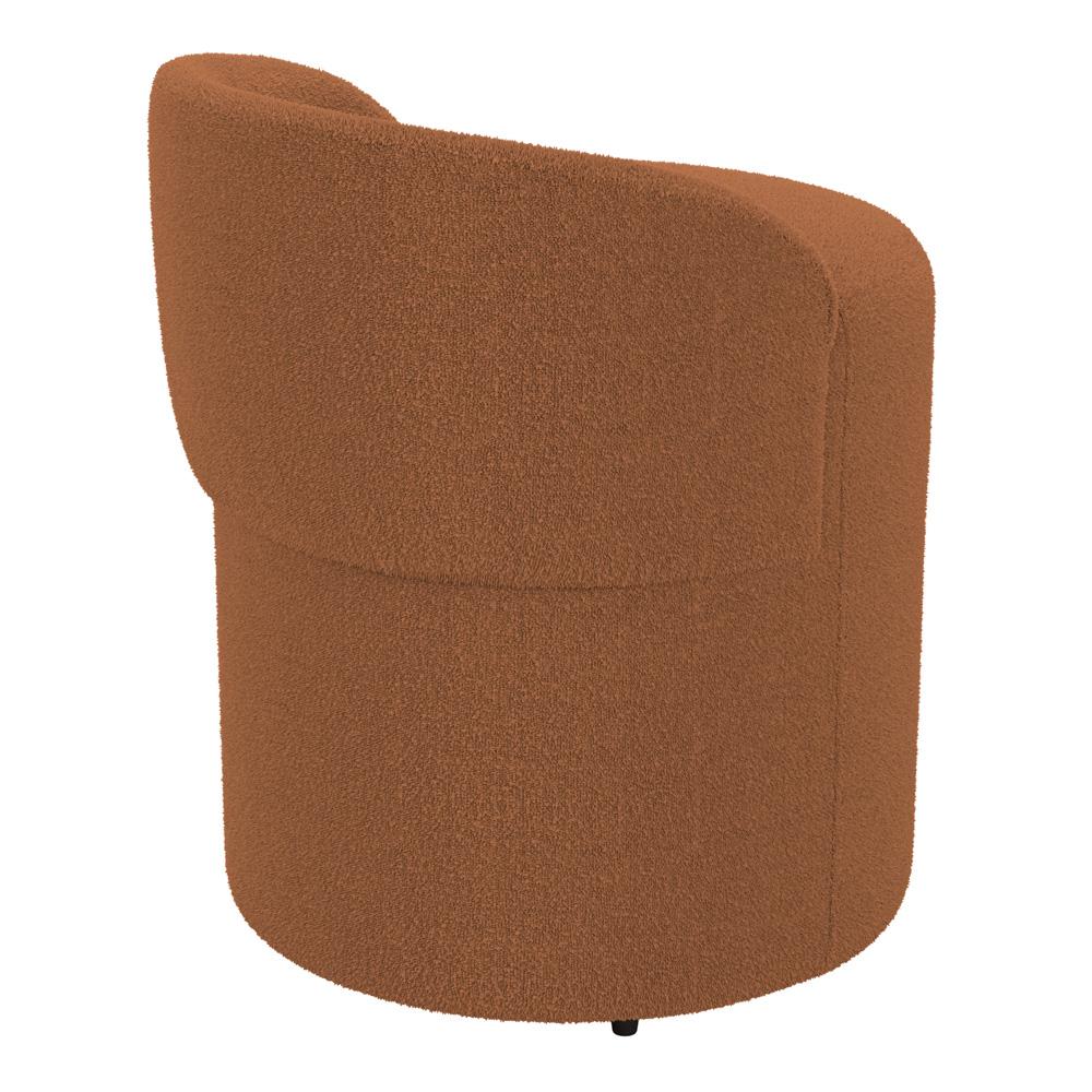 Kit 02 Puffs Banquetas Living Gaia Orgânico com Encosto Baixo Bouclê Terracota - Desk Design
