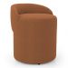 Kit 02 Puffs Banquetas Living Gaia Orgânico com Encosto Baixo Bouclê Terracota - Desk Design