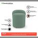 Kit 02 Puffs Banquetas Living Gaia Orgânico com Encosto Baixo Bouclê Verde Menta - Desk Design