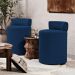 Kit 02 Puffs Decorativos Orgânicos Living Aegon Minimalista Bouclê Azul Marinho - Desk Design