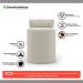 Kit 02 Puffs Decorativos Orgânicos Living Aegon Minimalista Bouclê Bege - Desk Design