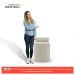 Kit 02 Puffs Decorativos Orgânicos Living Aegon Minimalista Bouclê Bege - Desk Design