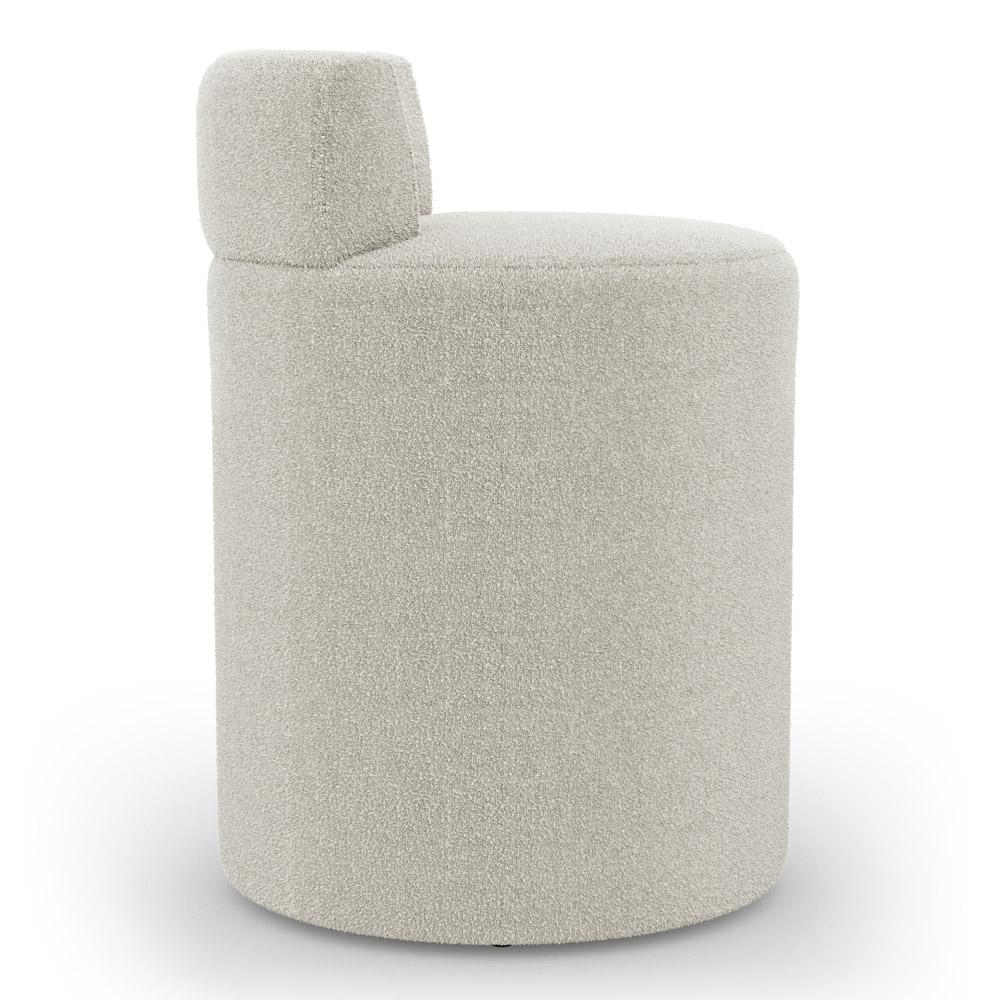 Kit 02 Puffs Decorativos Orgânicos Living Aegon Minimalista Bouclê Bege - Desk Design