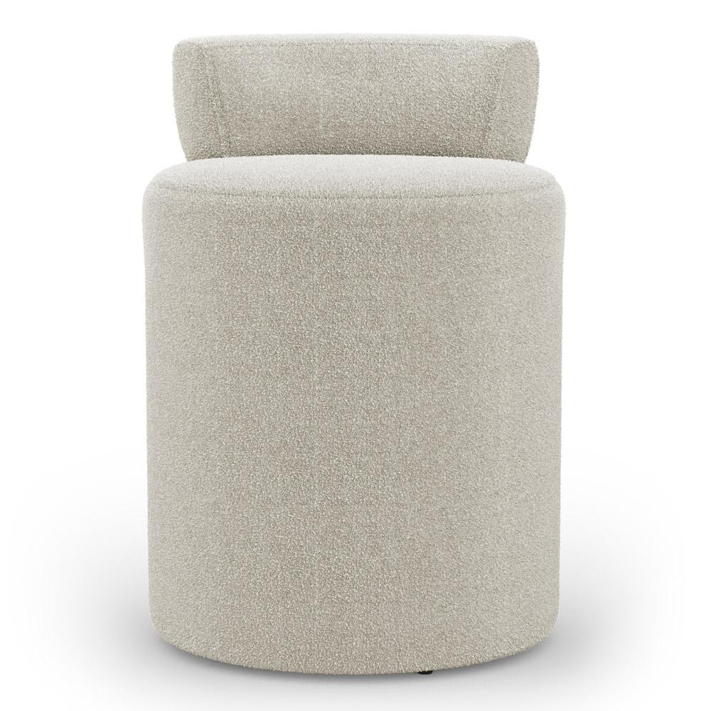 Kit 02 Puffs Decorativos Orgânicos Living Aegon Minimalista Bouclê Bege - Desk Design
