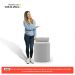 Kit 02 Puffs Decorativos Orgânicos Living Aegon Minimalista Bouclê Cinza Claro - Desk Design