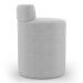 Kit 02 Puffs Decorativos Orgânicos Living Aegon Minimalista Bouclê Cinza Claro - Desk Design