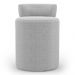 Kit 02 Puffs Decorativos Orgânicos Living Aegon Minimalista Bouclê Cinza Claro - Desk Design