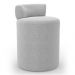 Kit 02 Puffs Decorativos Orgânicos Living Aegon Minimalista Bouclê Cinza Claro - Desk Design