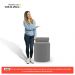 Kit 02 Puffs Decorativos Orgânicos Living Aegon Minimalista Bouclê Cinza Escuro - Desk Design