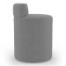 Kit 02 Puffs Decorativos Orgânicos Living Aegon Minimalista Bouclê Cinza Escuro - Desk Design