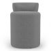 Kit 02 Puffs Decorativos Orgânicos Living Aegon Minimalista Bouclê Cinza Escuro - Desk Design