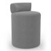 Kit 02 Puffs Decorativos Orgânicos Living Aegon Minimalista Bouclê Cinza Escuro - Desk Design