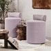 Kit 02 Puffs Decorativos Orgânicos Living Aegon Minimalista Bouclê Rosê - Desk Design