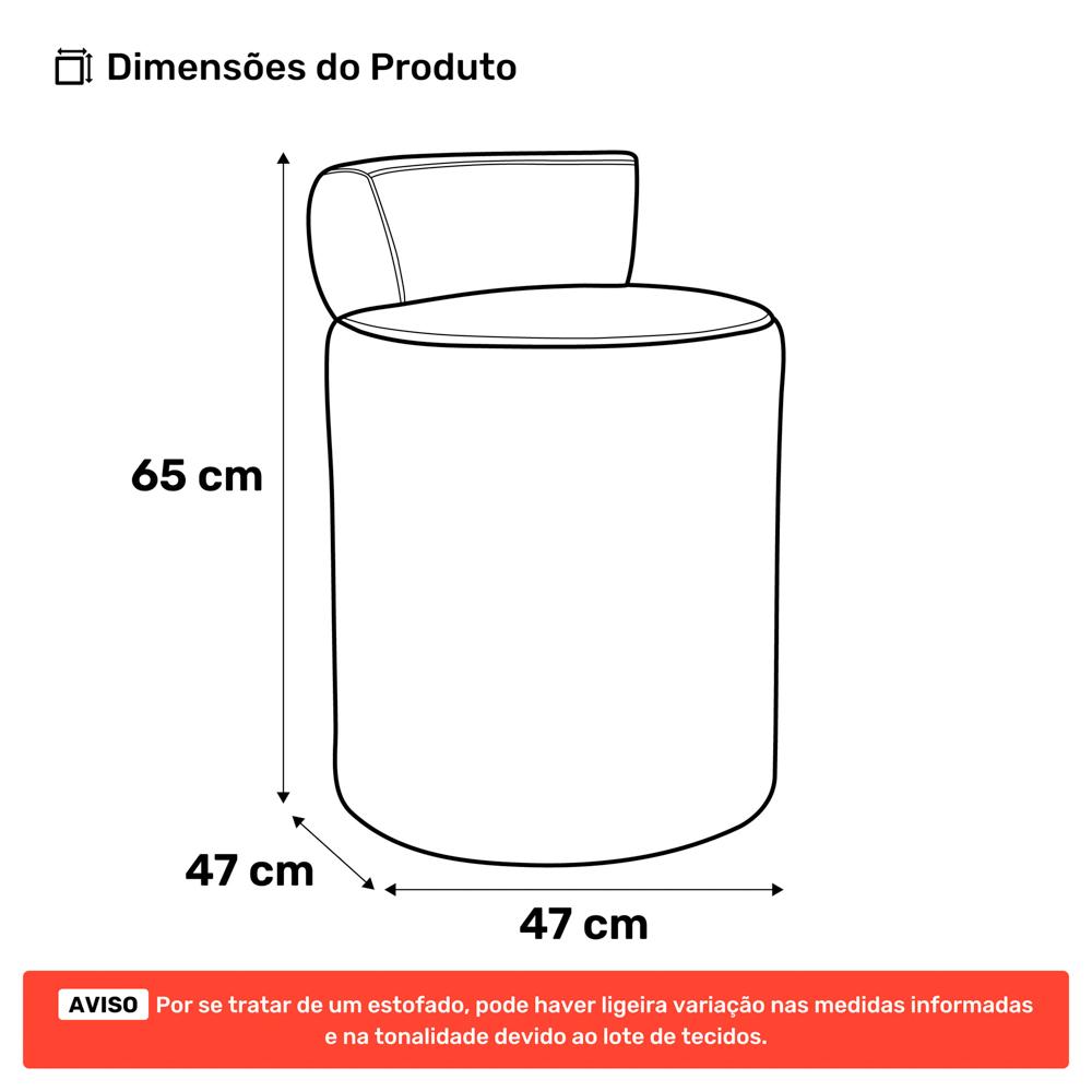 Kit 02 Puffs Decorativos Orgânicos Living Aegon Minimalista Bouclê Rosê - Desk Design