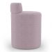 Kit 02 Puffs Decorativos Orgânicos Living Aegon Minimalista Bouclê Rosê - Desk Design
