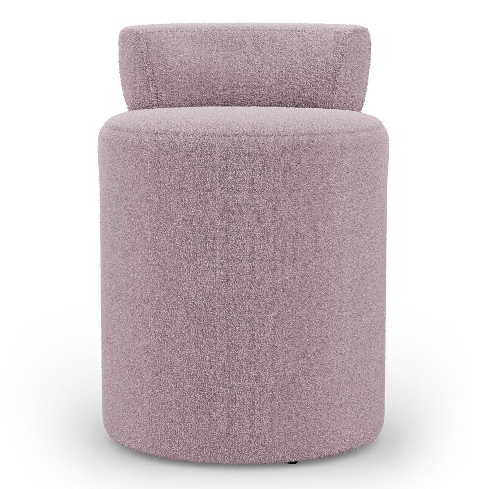 Kit 02 Puffs Decorativos Orgânicos Living Aegon Minimalista Bouclê Rosê - Desk Design