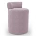 Kit 02 Puffs Decorativos Orgânicos Living Aegon Minimalista Bouclê Rosê - Desk Design