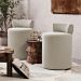 Kit 02 Puffs Decorativos Orgânicos Living Aegon Minimalista Veludo Bege - Desk Design