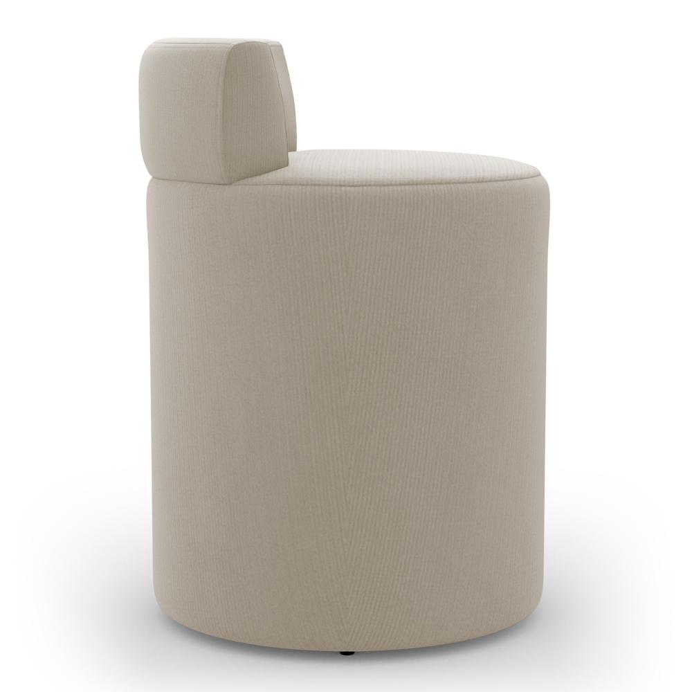 Kit 02 Puffs Decorativos Orgânicos Living Aegon Minimalista Veludo Bege - Desk Design