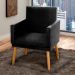 Kit 03 Poltronas Decorativas Lauren Pés Palito Suede Preto - Desk Design