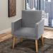 Kit 04 Poltronas Decorativas Lauren Pés Palito Suede Cinza - Desk Design