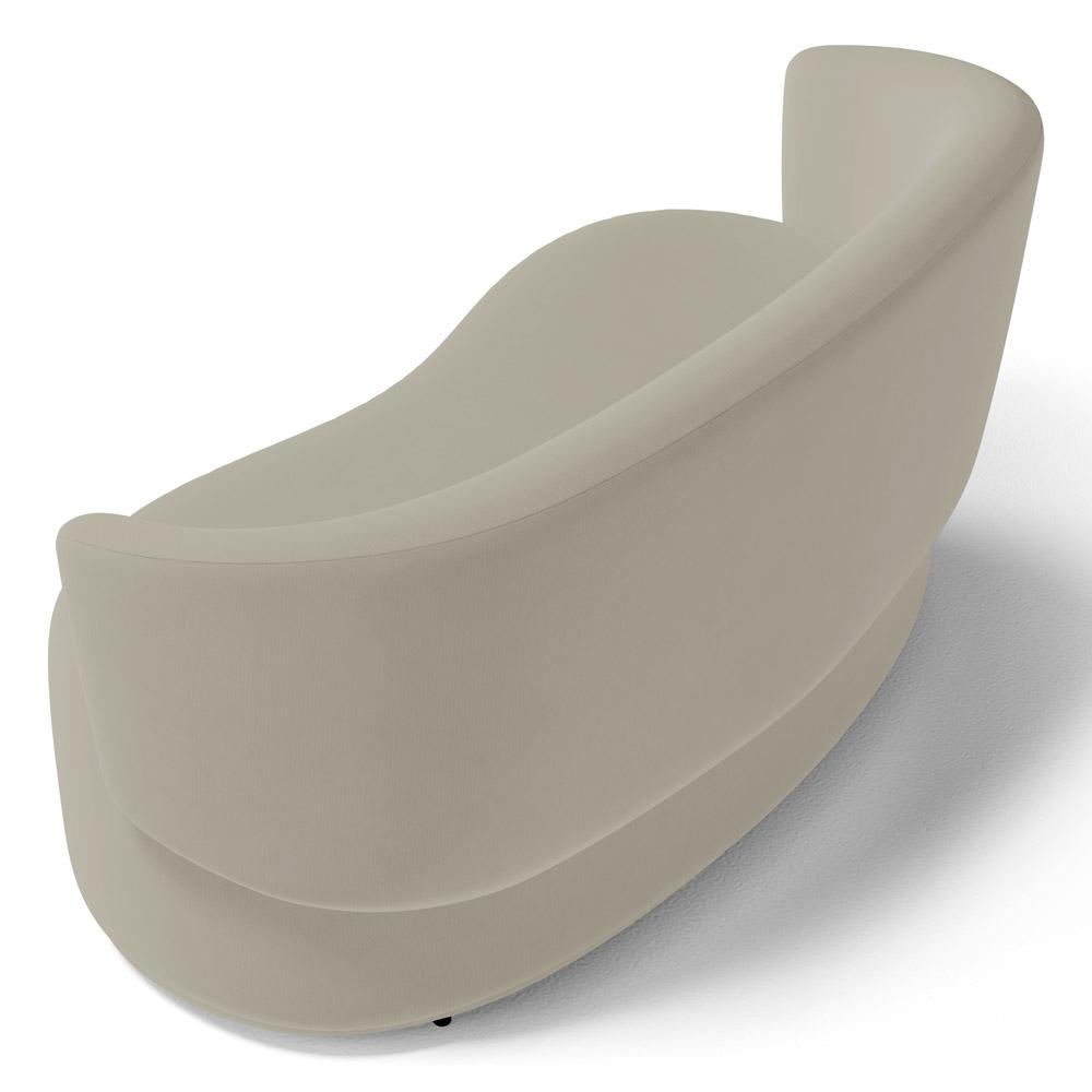 Kit 2 Poltronas e 1 Namoradeira Aisha Orgânica Suede Bege - Desk Design