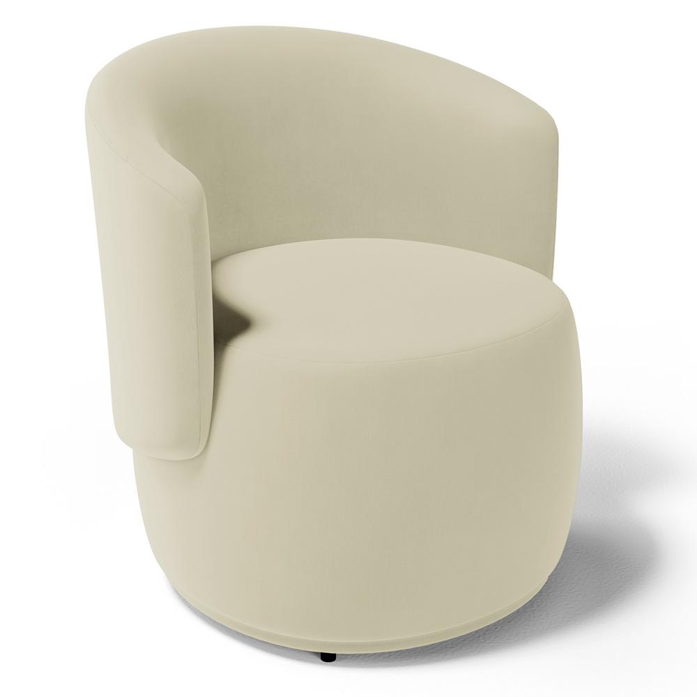 Kit 2 Poltronas e 1 Namoradeira Aisha Orgânica Suede Bege Claro - Desk Design