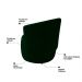 Kit 2 Poltronas e 1 Namoradeira Aisha Orgânica Veludo Verde Escuro - Desk Design