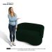 Kit 2 Poltronas e 1 Namoradeira Aisha Orgânica Veludo Verde Escuro - Desk Design