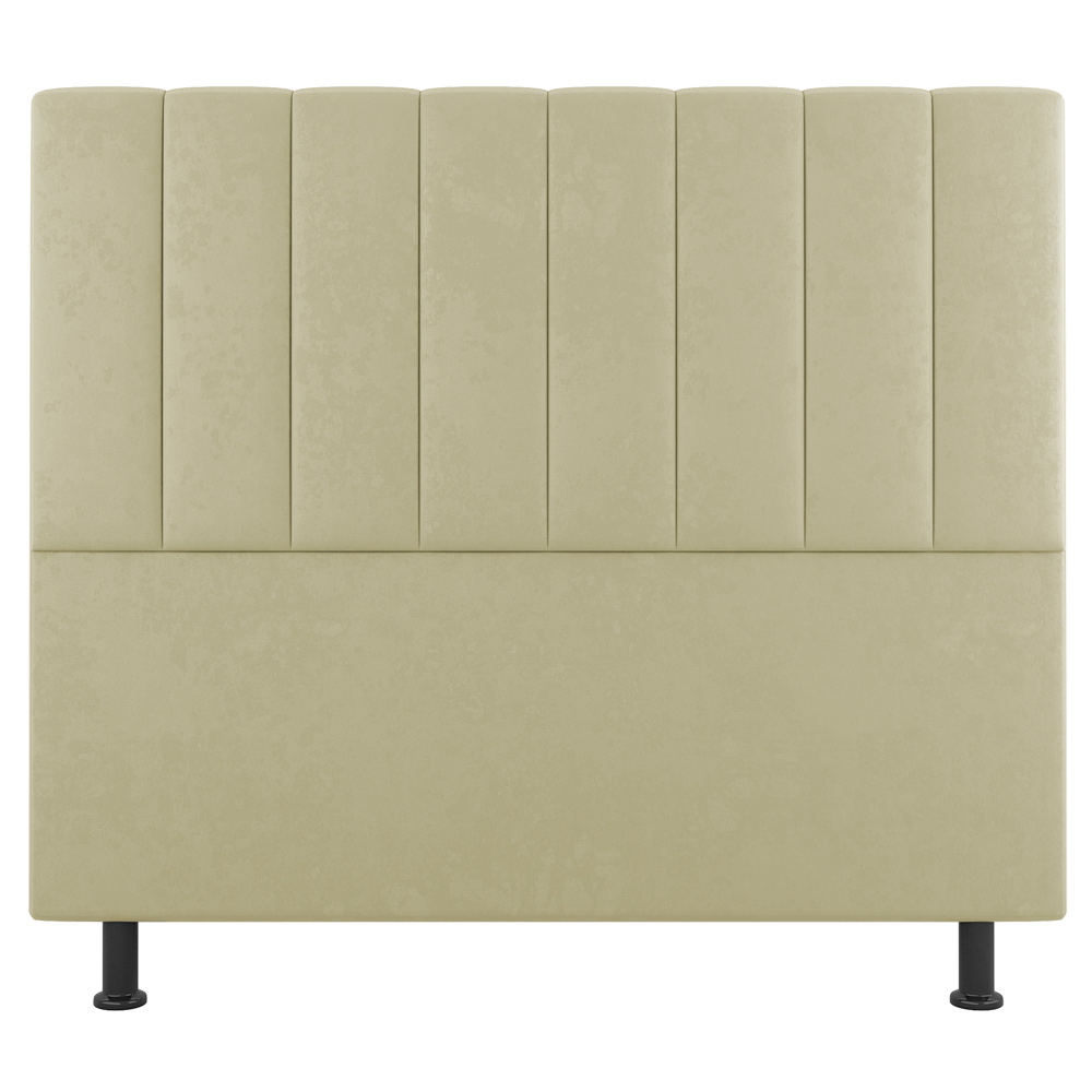 Kit Cabeceira e Baú Cama Box Casal Cora 140cm Sintético Bege - Desk Design
