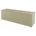 Kit Cabeceira e Baú Cama Box Casal Cora 140cm Sintético Bege - Desk Design