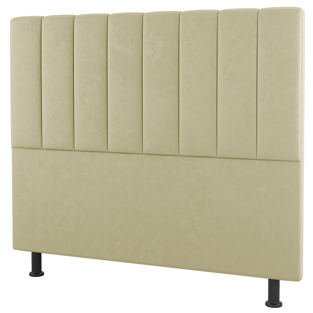 Kit Cabeceira e Baú Cama Box Casal Cora 140cm Sintético Bege - Desk Design
