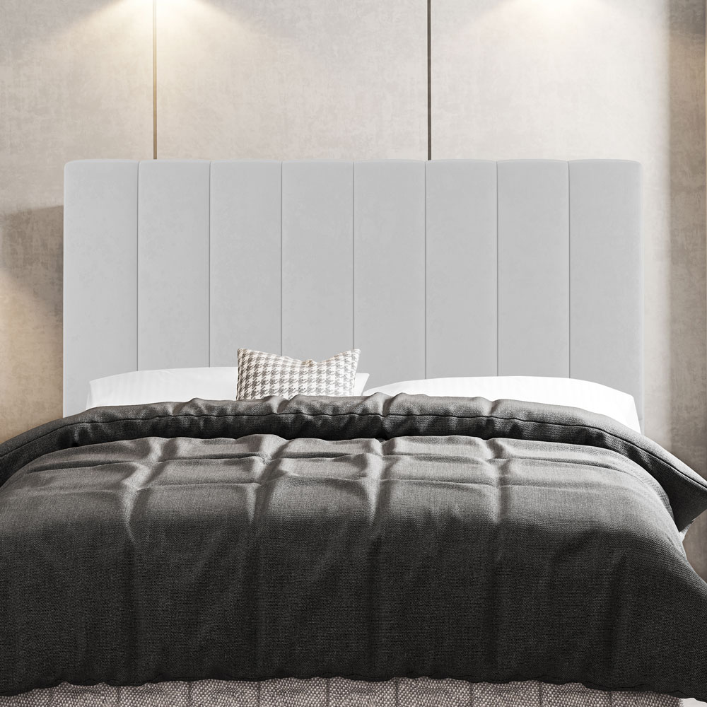 Kit Cabeceira e Baú Cama Box Casal Cora 140cm Sintético Branco - Desk Design