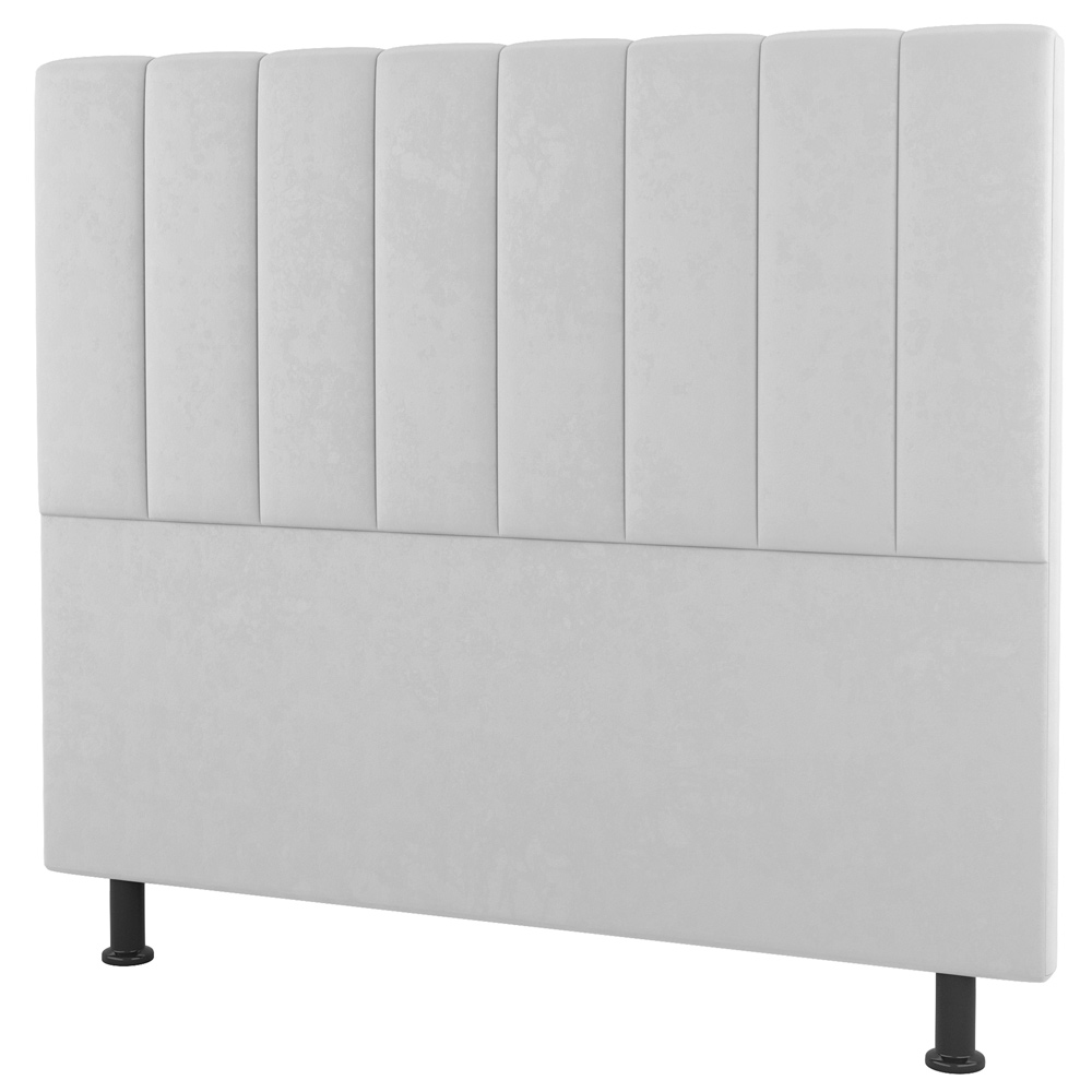 Kit Cabeceira e Baú Cama Box Casal Cora 140cm Sintético Branco - Desk Design