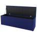 Kit Cabeceira e Baú Cama Box Casal Cora 140cm Suede Azul Marinho - Desk Design