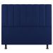 Kit Cabeceira e Baú Cama Box Casal Cora 140cm Suede Azul Marinho - Desk Design