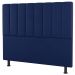 Kit Cabeceira e Baú Cama Box Casal Cora 140cm Suede Azul Marinho - Desk Design