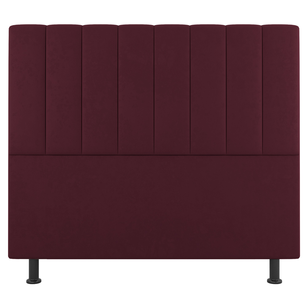 Kit Cabeceira e Baú Cama Box Casal Cora 140cm Suede Bordô - Desk Design