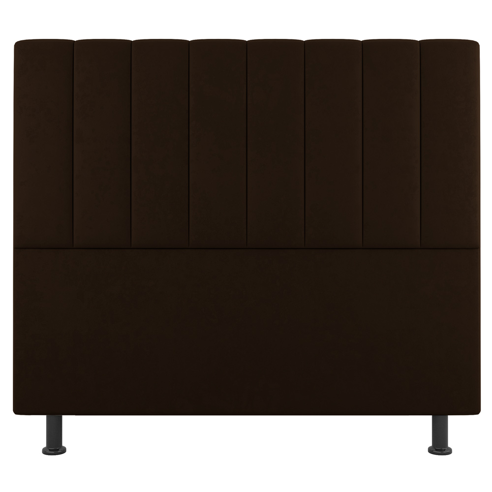 Kit Cabeceira e Baú Cama Box Casal Cora 140cm Suede Marrom - Desk Design
